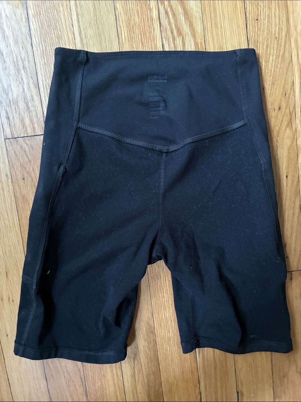 girlfriend collective Black Mid-Rise Bike Shorts